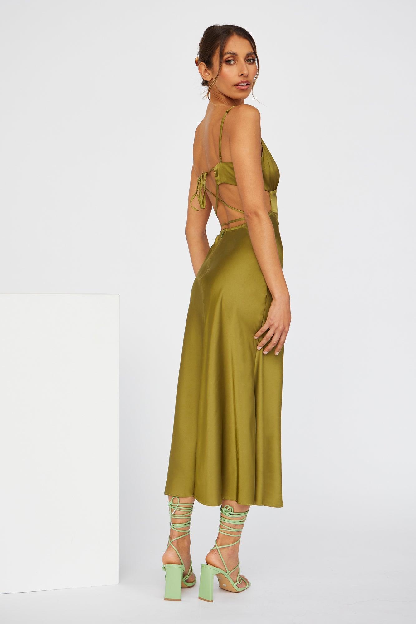 Sunrise Street Midi Dress Green Product Image