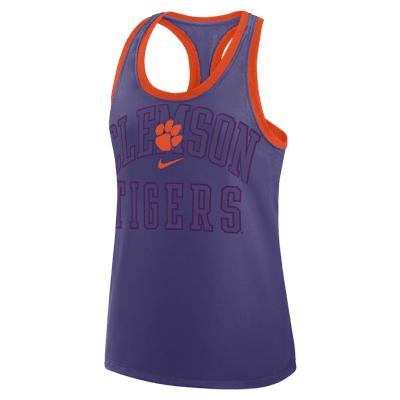 Clemson Primetime Shadow Nike Women's College Racerback Tank Top Product Image
