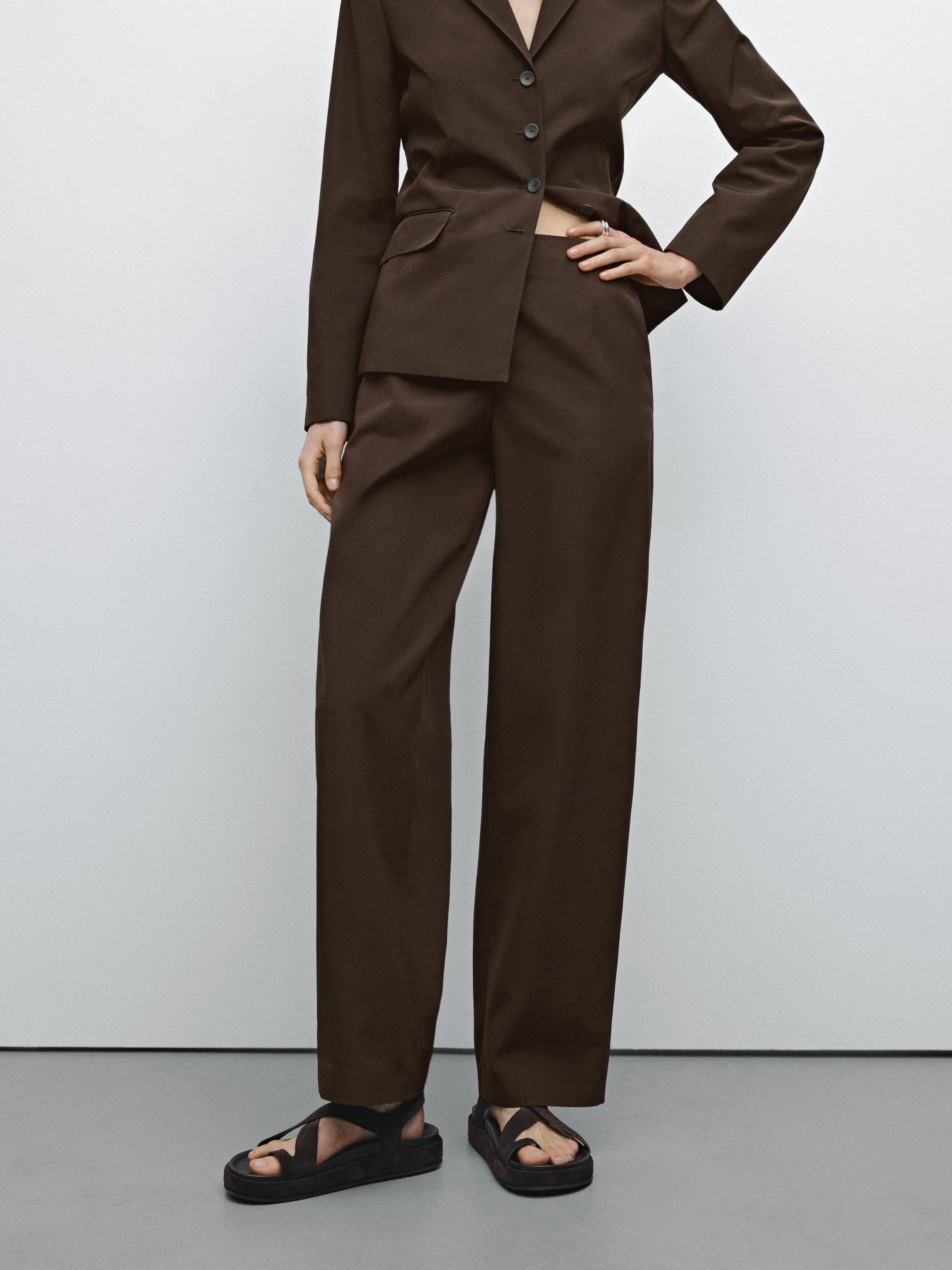 Textured trousers with a clean design Product Image