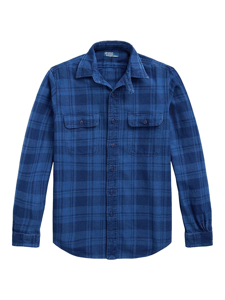 Mens Plaid Cotton Shirt Product Image