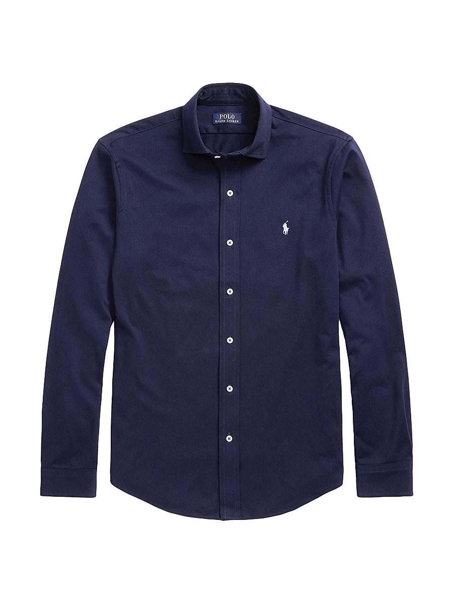 Mens Cotton Button-Front Shirt Product Image