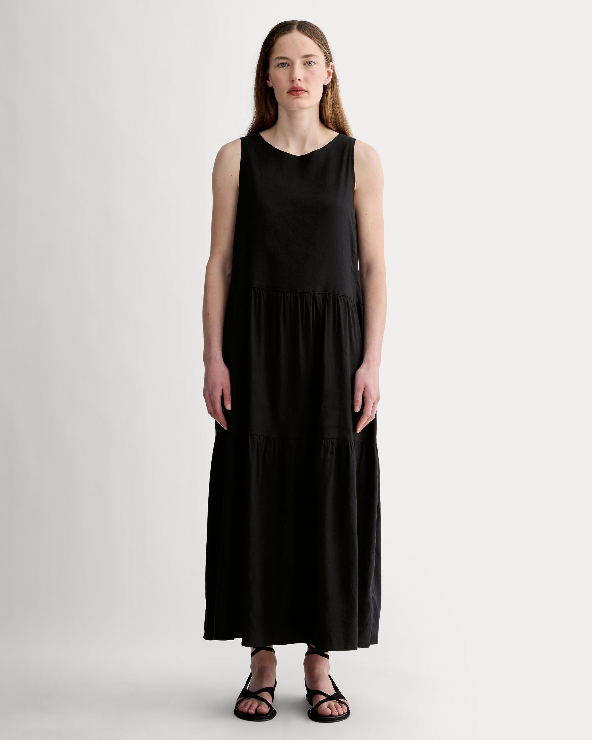 Womens Tiered Dress in Stretch Linen by Everlane Product Image