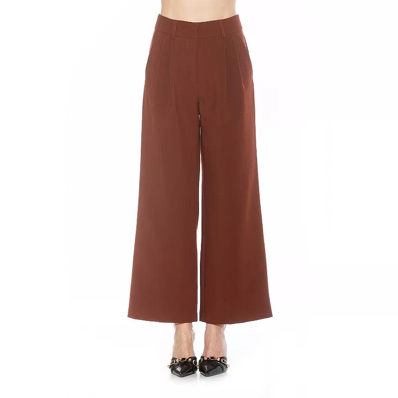 Women's ALEXIA ADMOR Elodie Belted Front Zip Wide Leg Pant,  Product Image