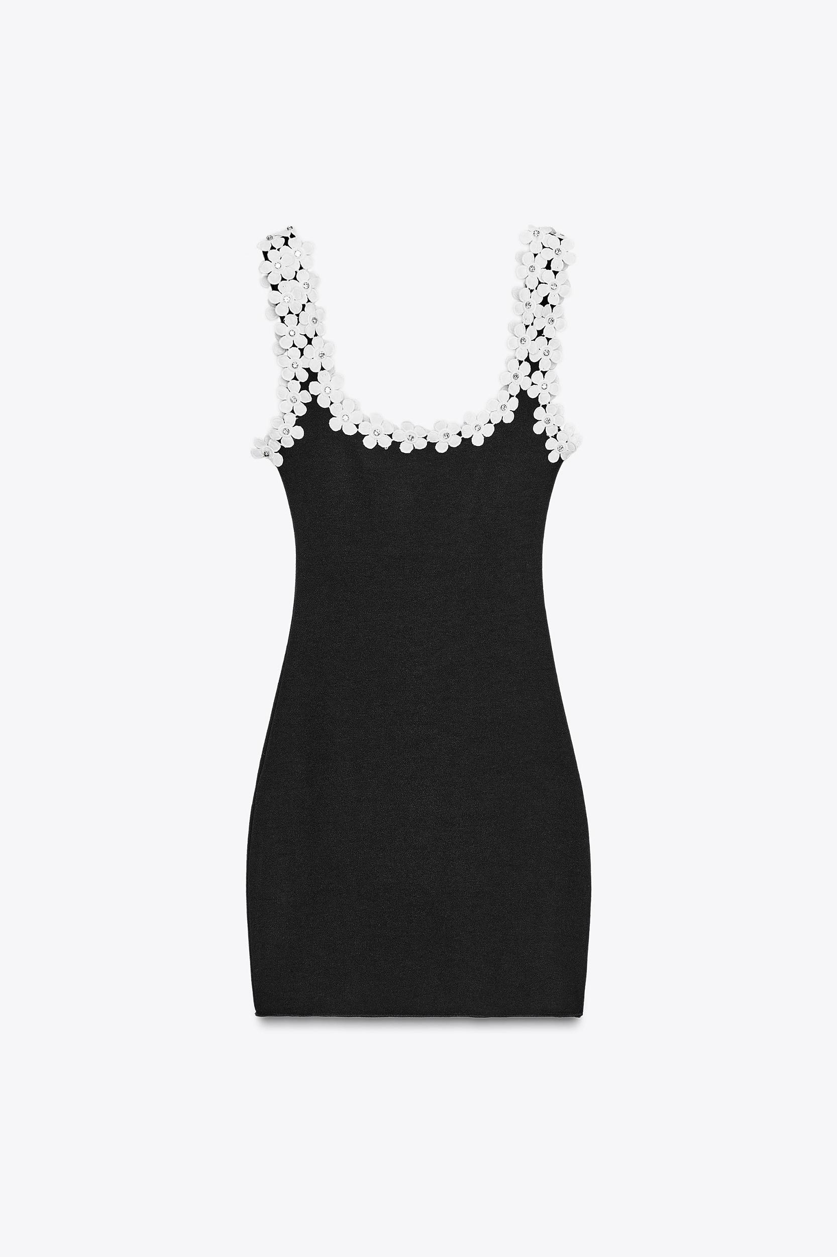 STRETCH DRESS WITH FLOWER HARDWARE Product Image