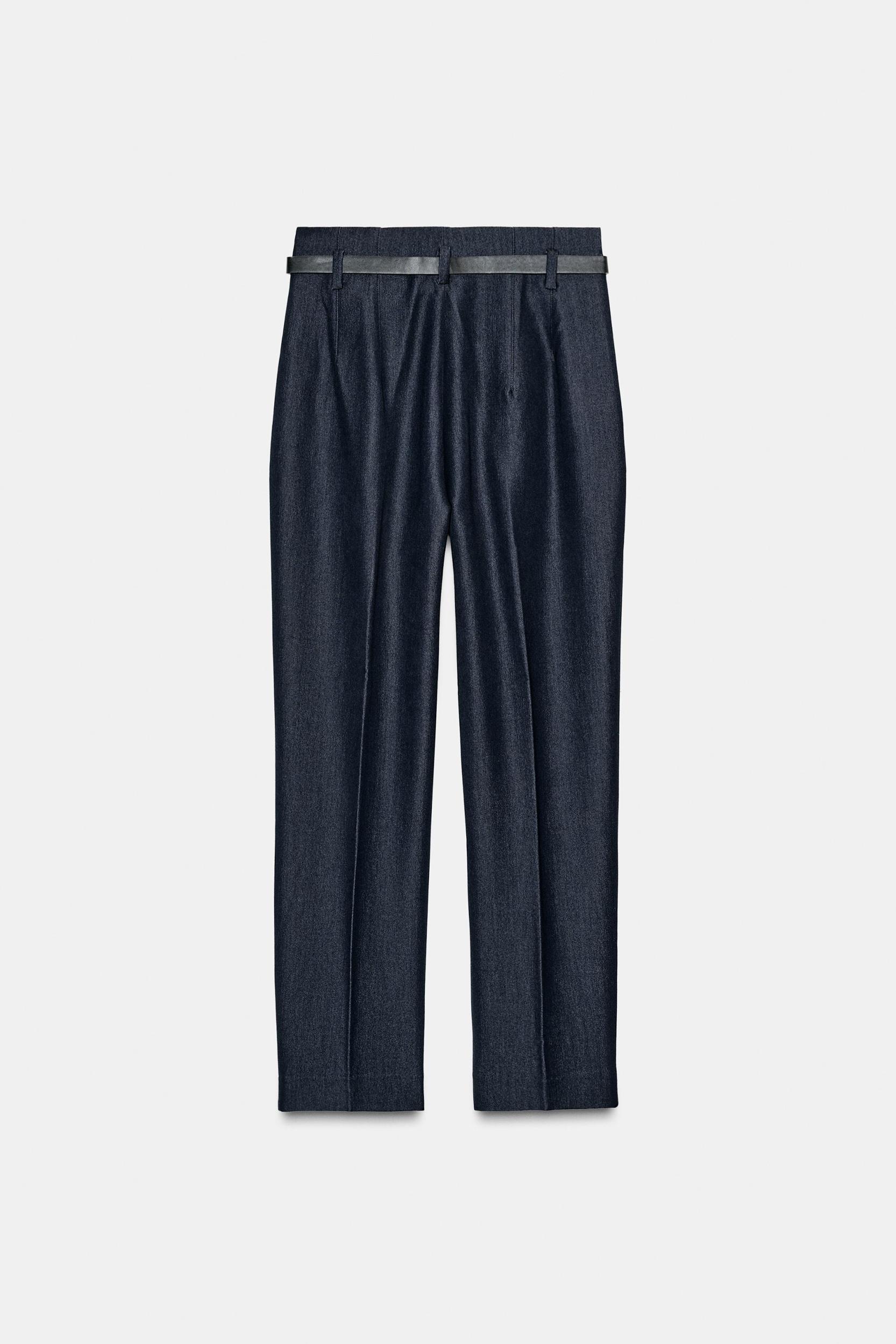 HIGH-WAISTED BELTED PANTS Product Image