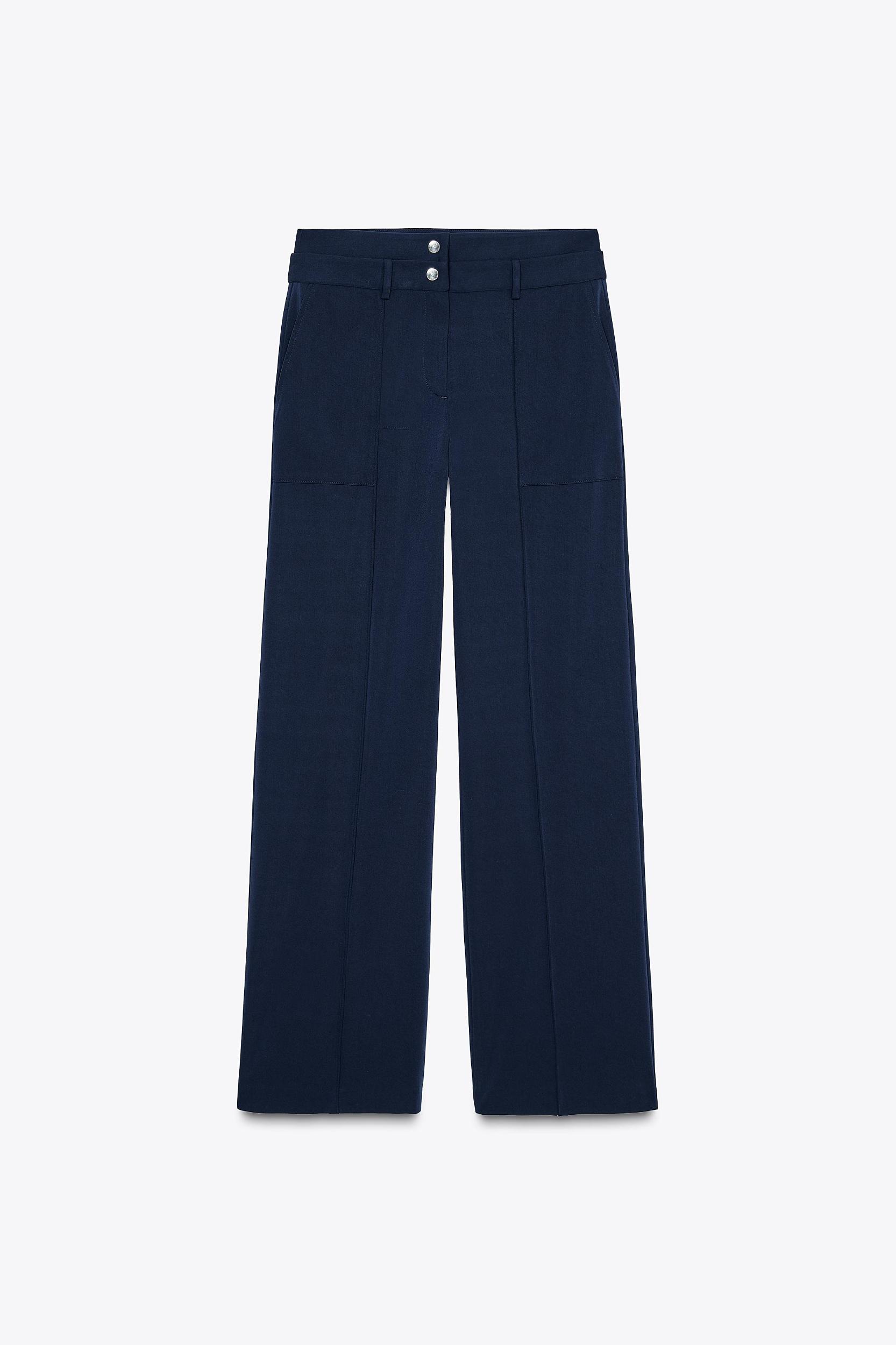 DOUBLE WAIST WIDE LEG PANTS Product Image