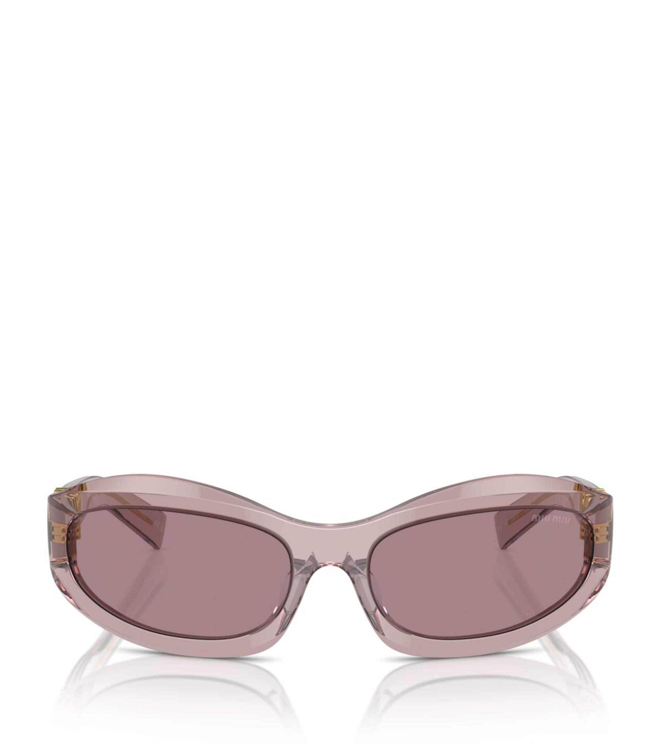 MIU MIU Womens Mu 14zs Irregular-frame Acetate Sunglasses Purple Product Image
