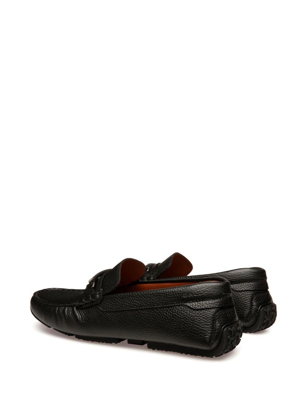 Pilot Driver Ebano grained leather loafers Product Image