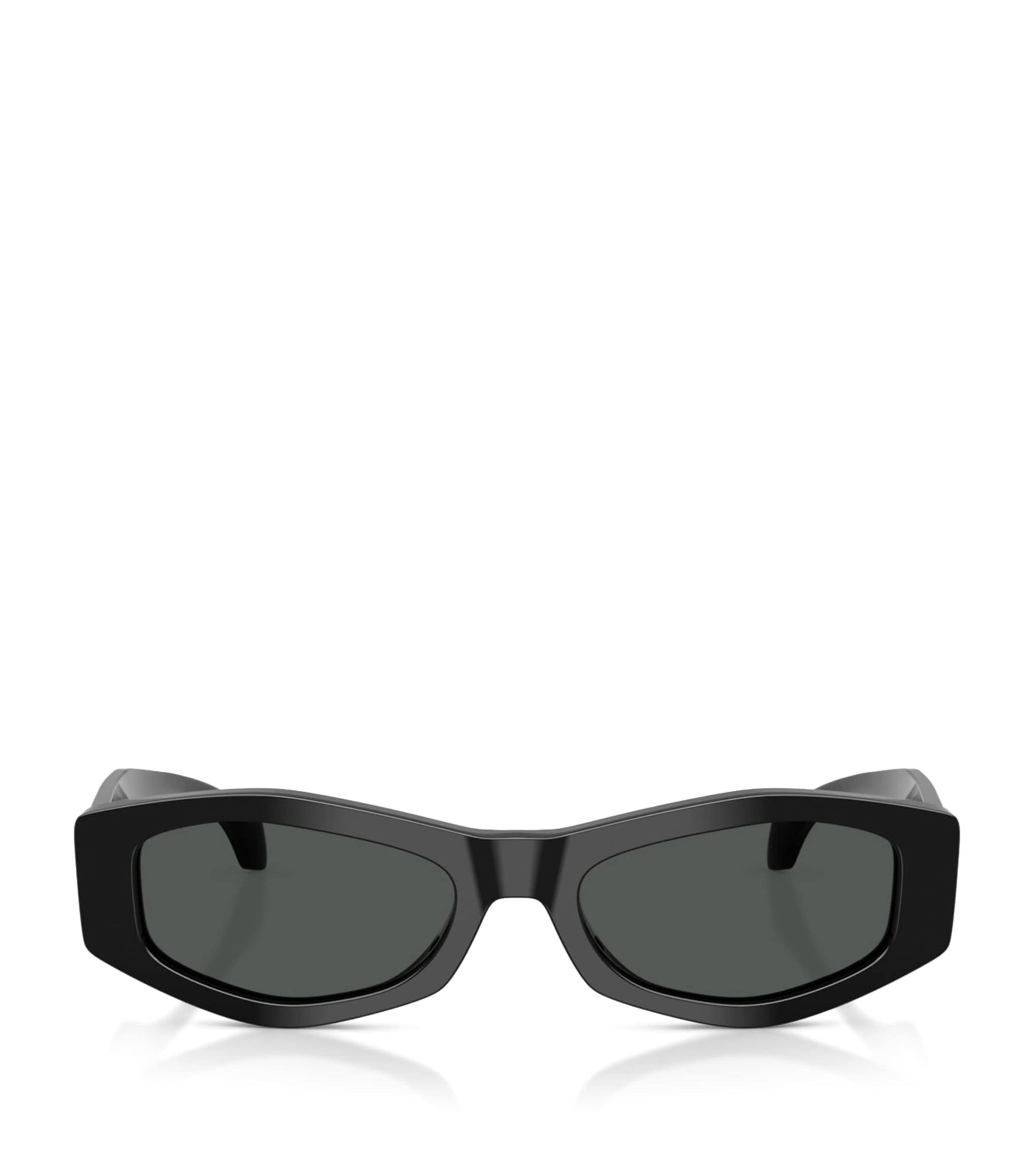 VERSACE Ve4487 Oval Logo-print Sunglasses In Black Product Image
