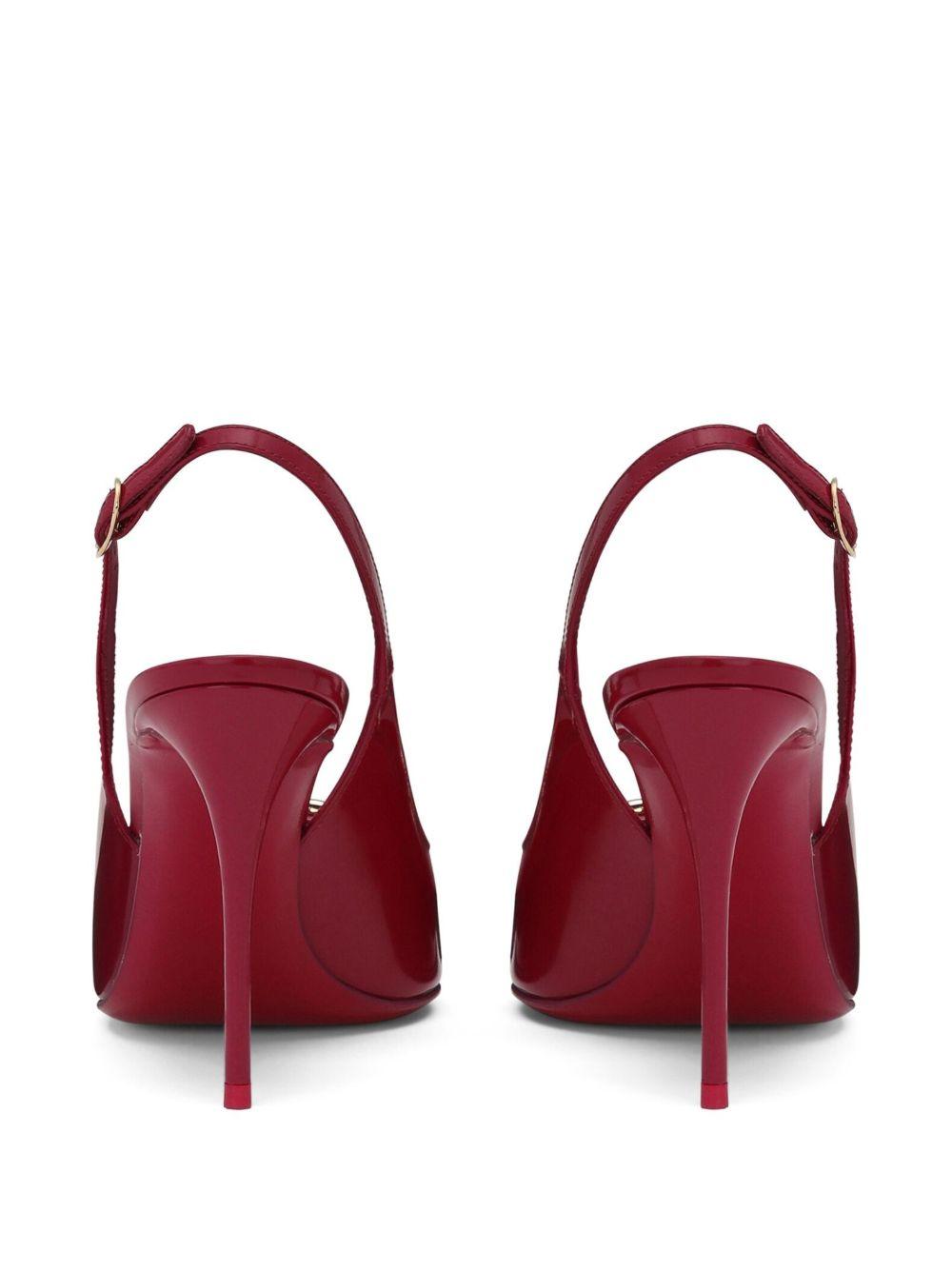 logo-plaque heeled slingback pumps Product Image