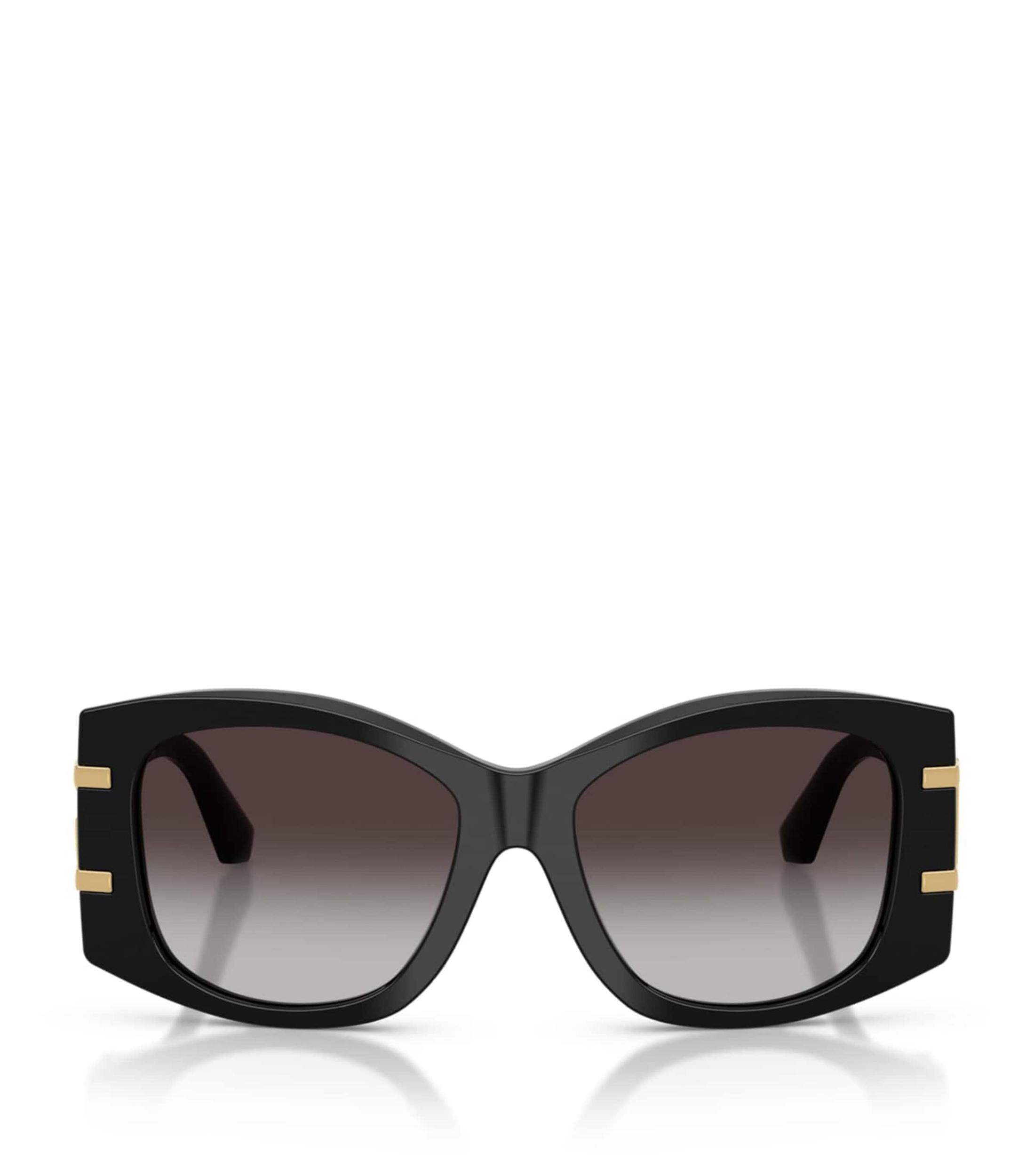 DOLCE & GABBANA Womens Black Dg4373 Square-frame Acetate Sunglasses In Light Grey Gradient Black Product Image