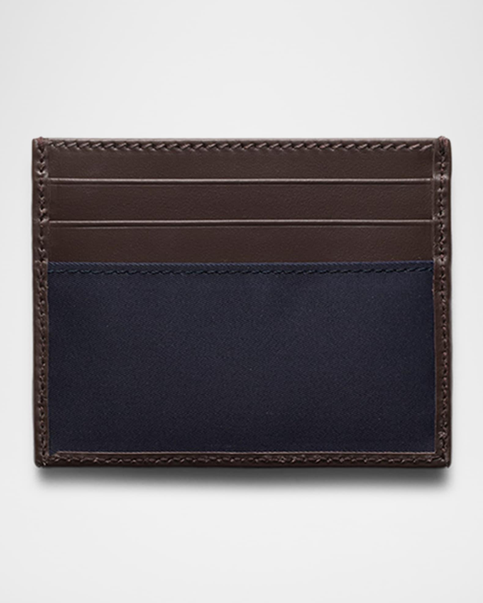 Men's Re-Nylon and Leather Card Holder Product Image