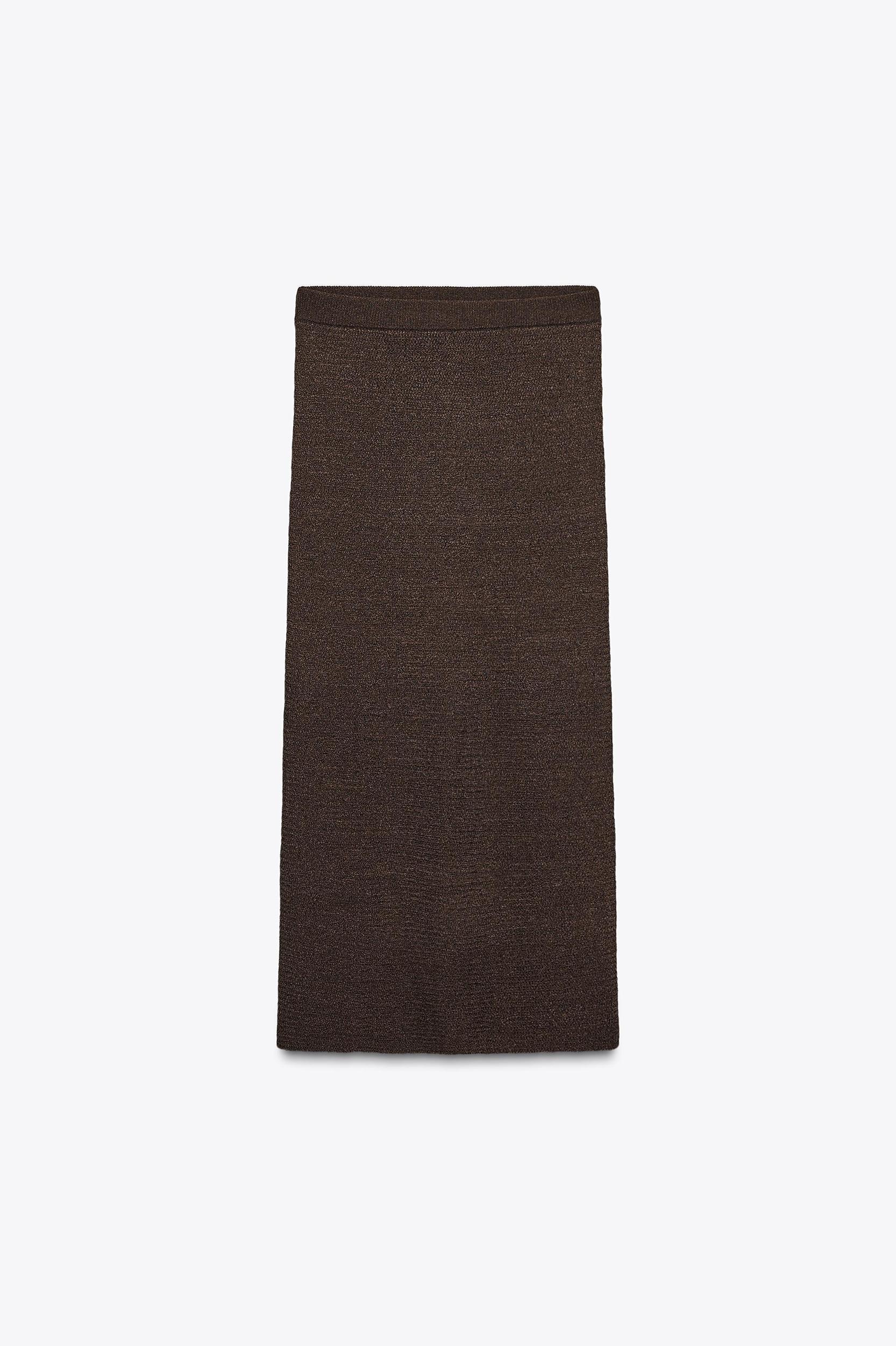 TEXTURED KNIT MAXI SKIRT Product Image