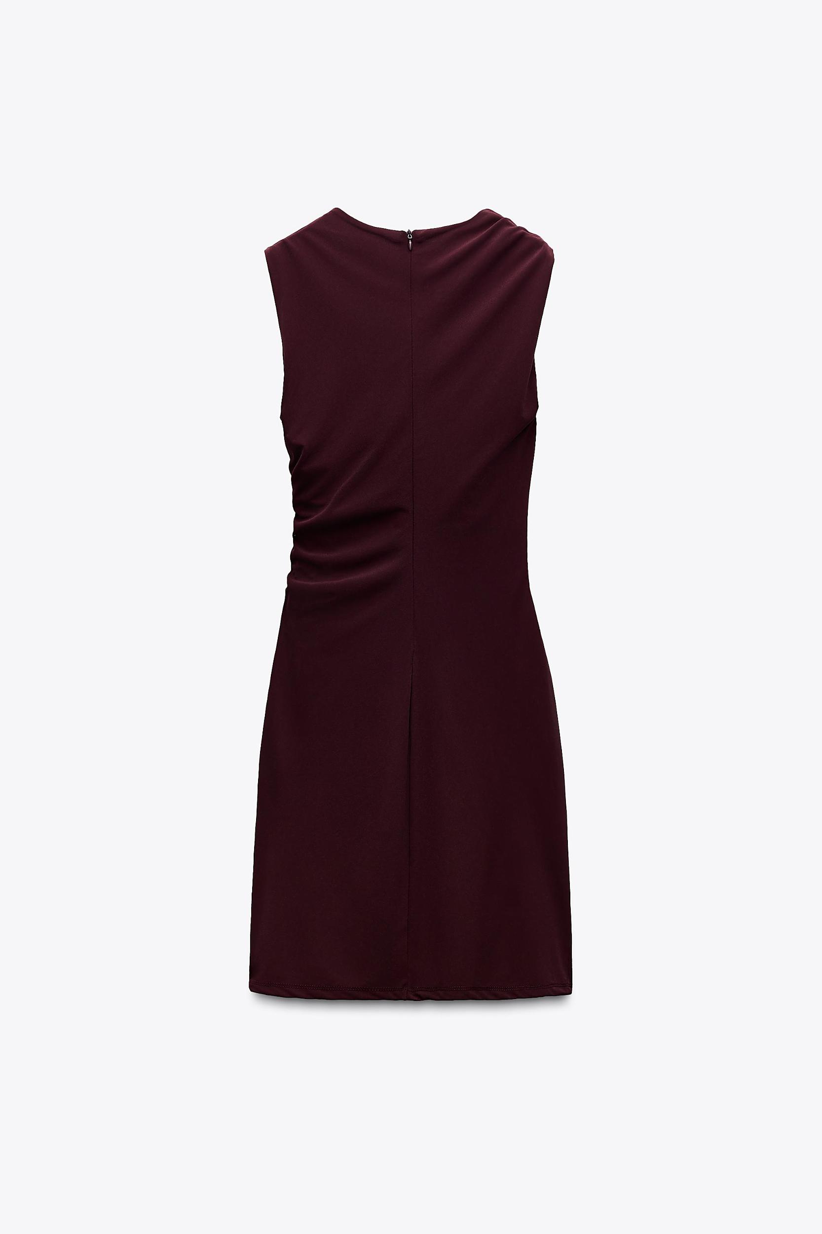 SHORT DRESS WITH RUCHING Product Image