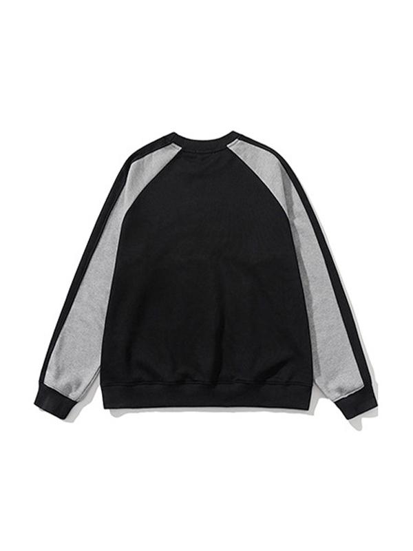 Men's Letter Embroidery Raglan Sweatshirt Product Image