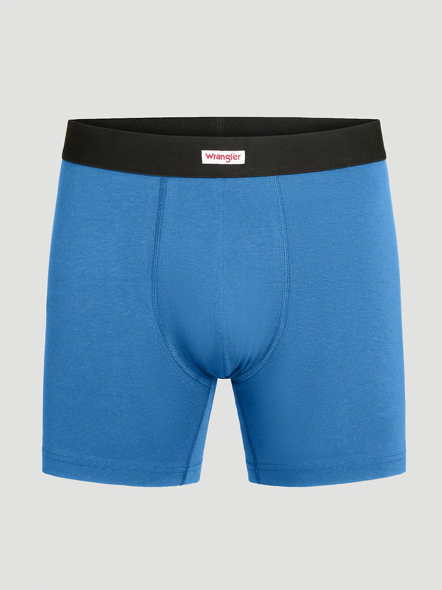 Men's Cotton Stretch Boxer Brief (3-Pack) in Blue/Charcoal/Grey Product Image