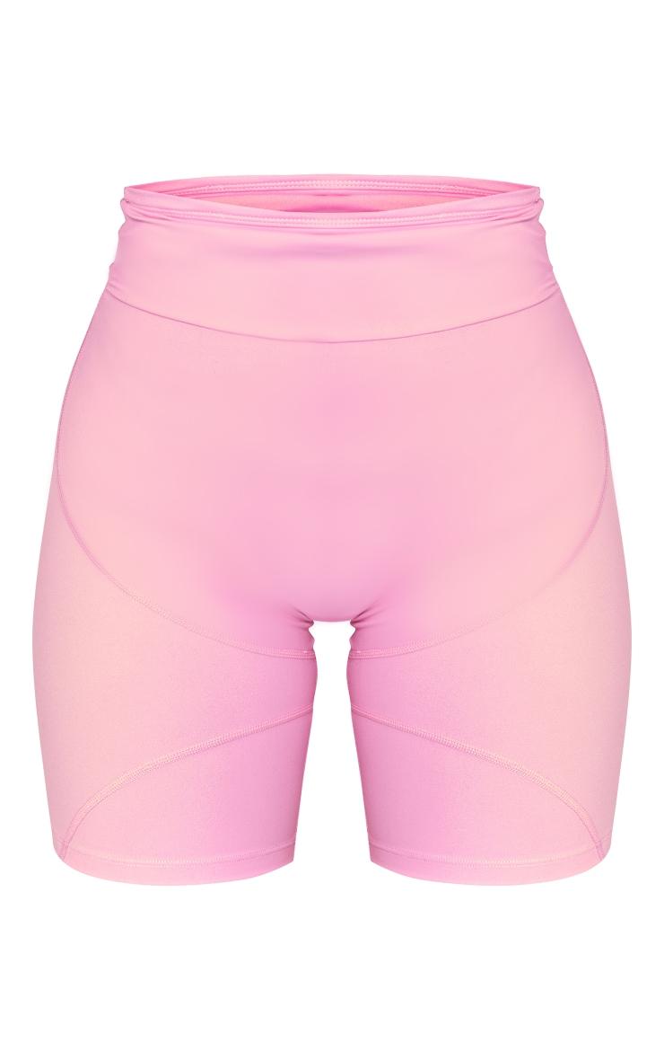 PLT SPORT Candy Pink Sculpt Panel Detail Shorts Product Image
