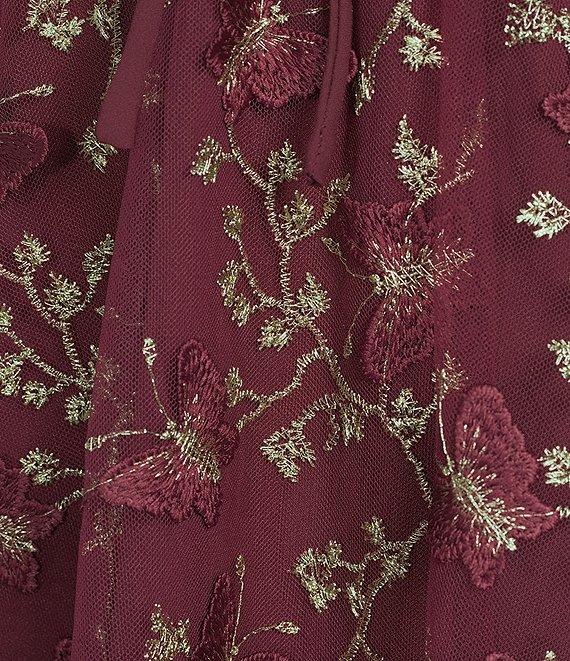 Allison & Kelly Short Sleeve Sweetheart Neckline EMP 3D Butterfly Dress Product Image