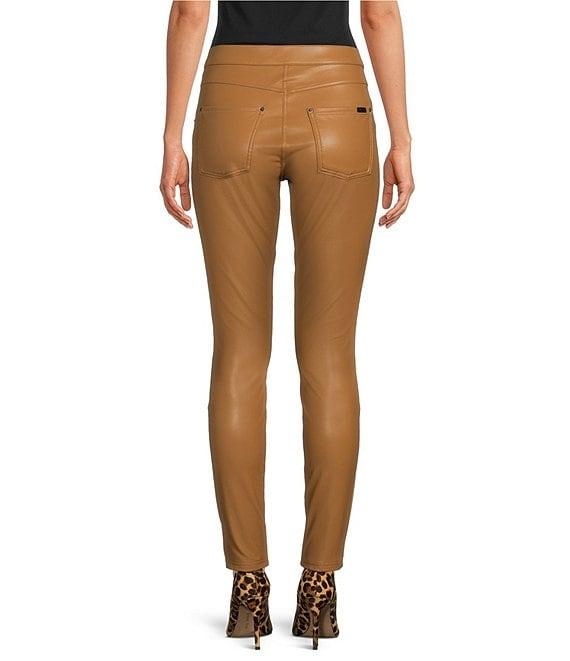 HUE Leatherette Jeans Mid Rise Full Length Leggings Product Image