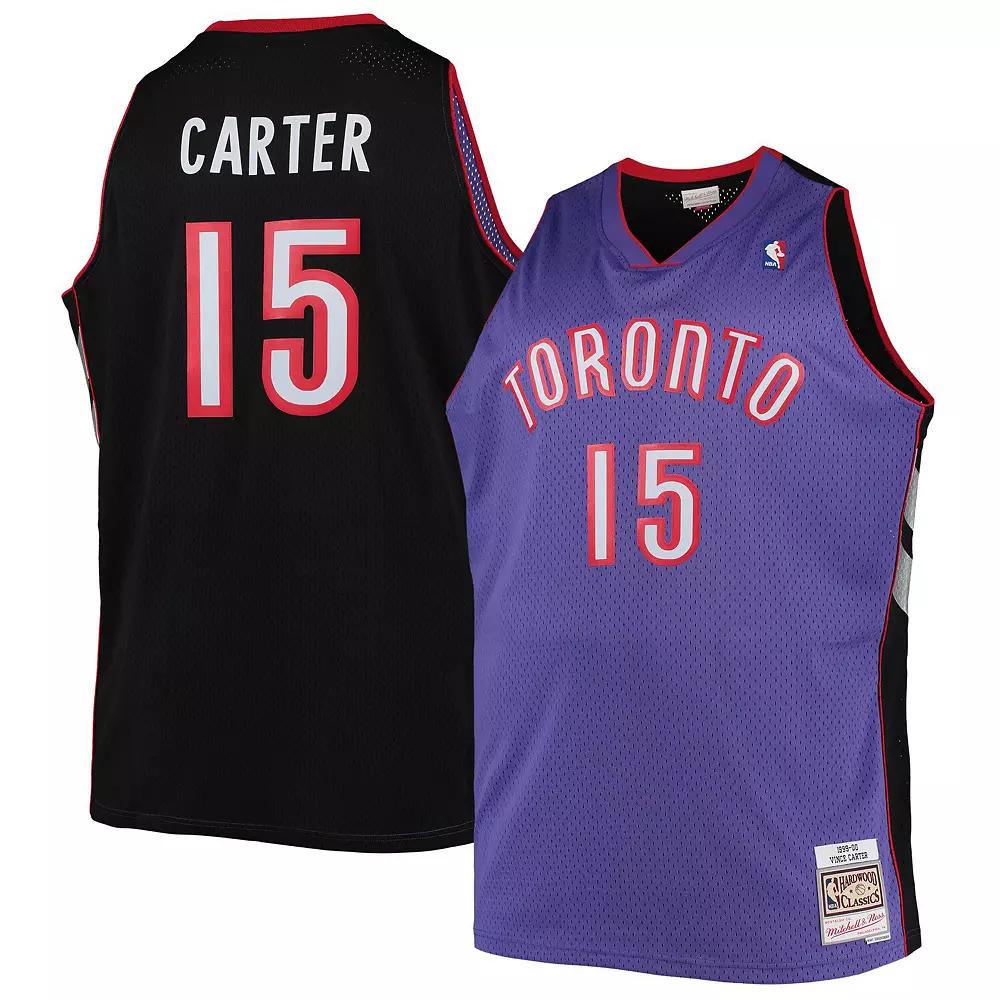 Men's Mitchell & Ness Vince Carter Purple Toronto Raptors Big & Tall 1999/00 Hardwood Classics Swingman Jersey, Size: 3XB, Rpt Purple Product Image