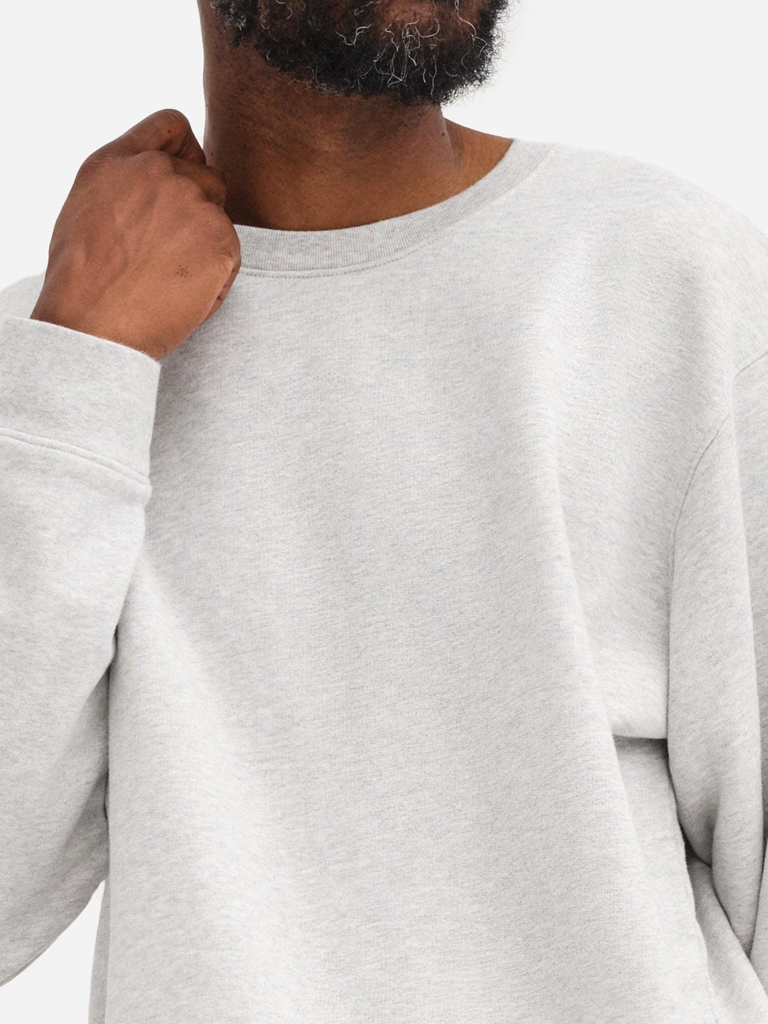 Men's Organic Fleece Crew Neck Sweatshirt Male Product Image