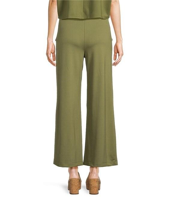 Feather Gray Wide Leg Pull-On Trouser Knit Pants Product Image