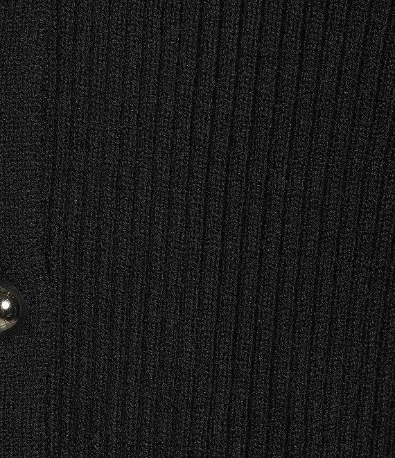 Papermoon Knit V-Neck Button Front Sweater Vest Product Image