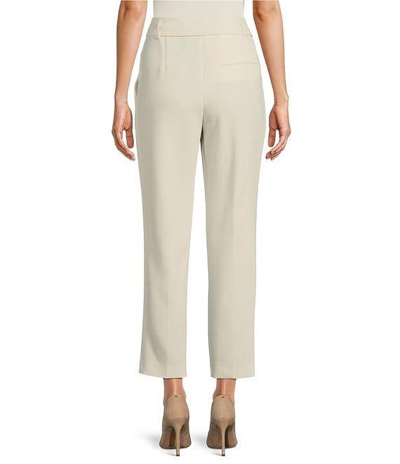 BOSS by Hugo Boss Tapiah Woven Pleated front Tapered Leg Cropped Trouser Product Image