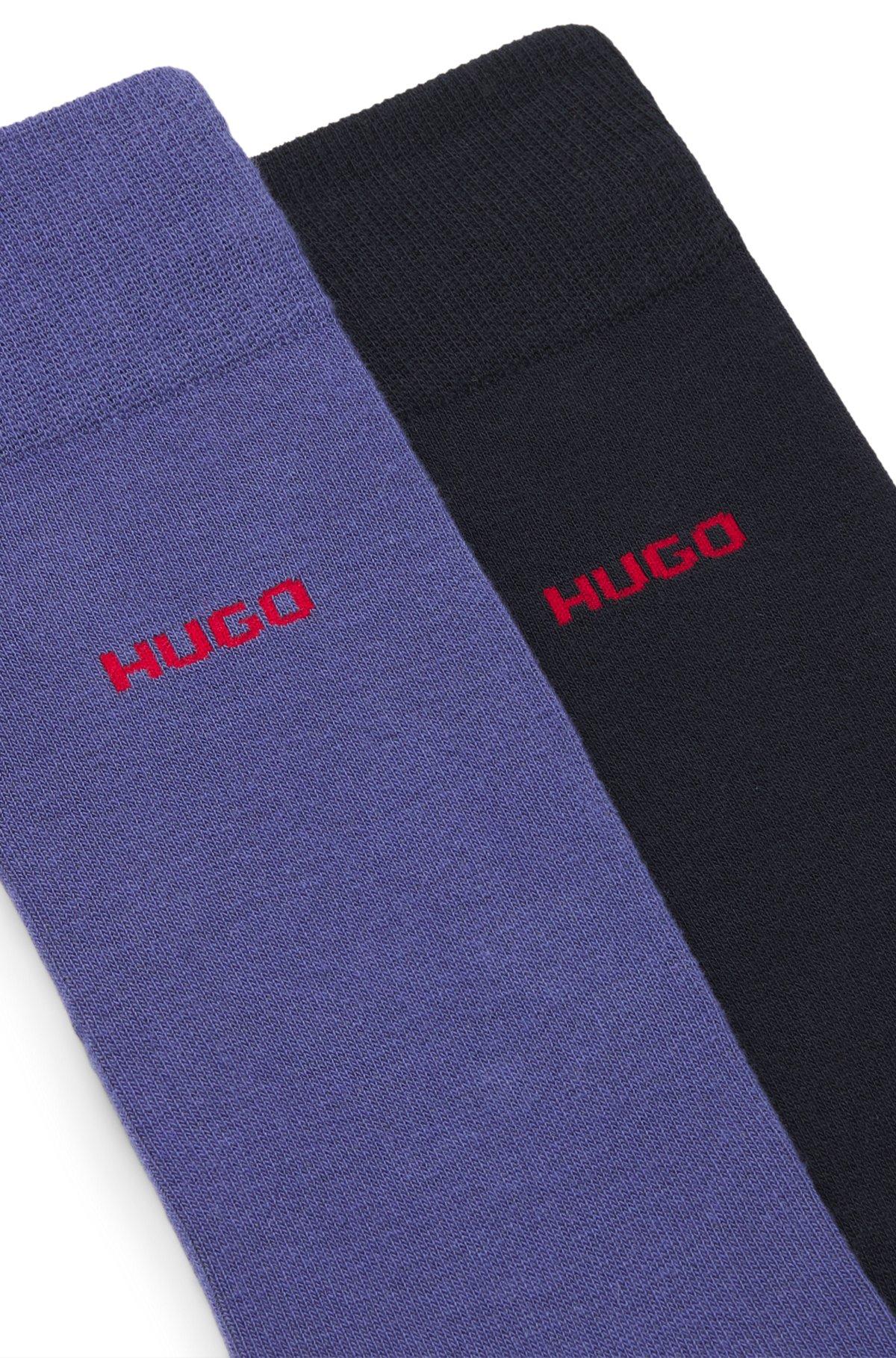 HUGO - Two-pack of regular-length socks in stretch fabric - Blue Product Image