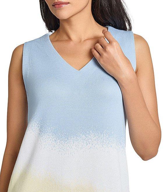 MISOOK Landscape Knit V-Neck Sleeveless Dress Product Image