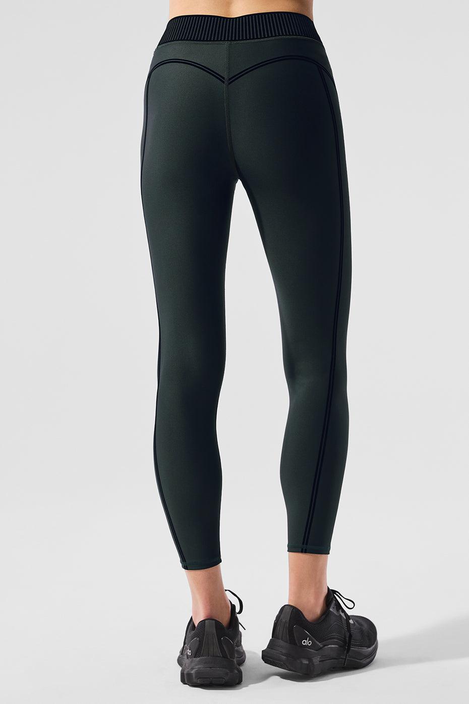Airlift High-Waist 7/8 Line Up Legging - Charcoal Green Female Product Image