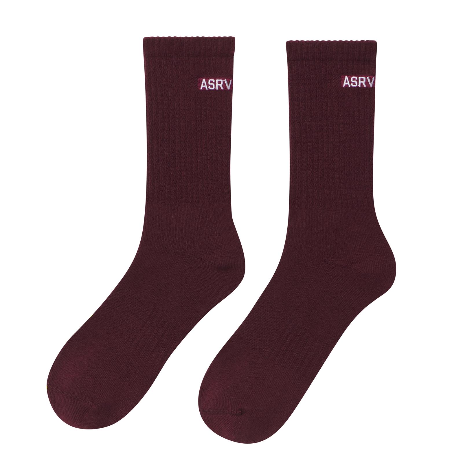 Essential Crew Socks (3 Pair) - Crimson "ASRV" Product Image