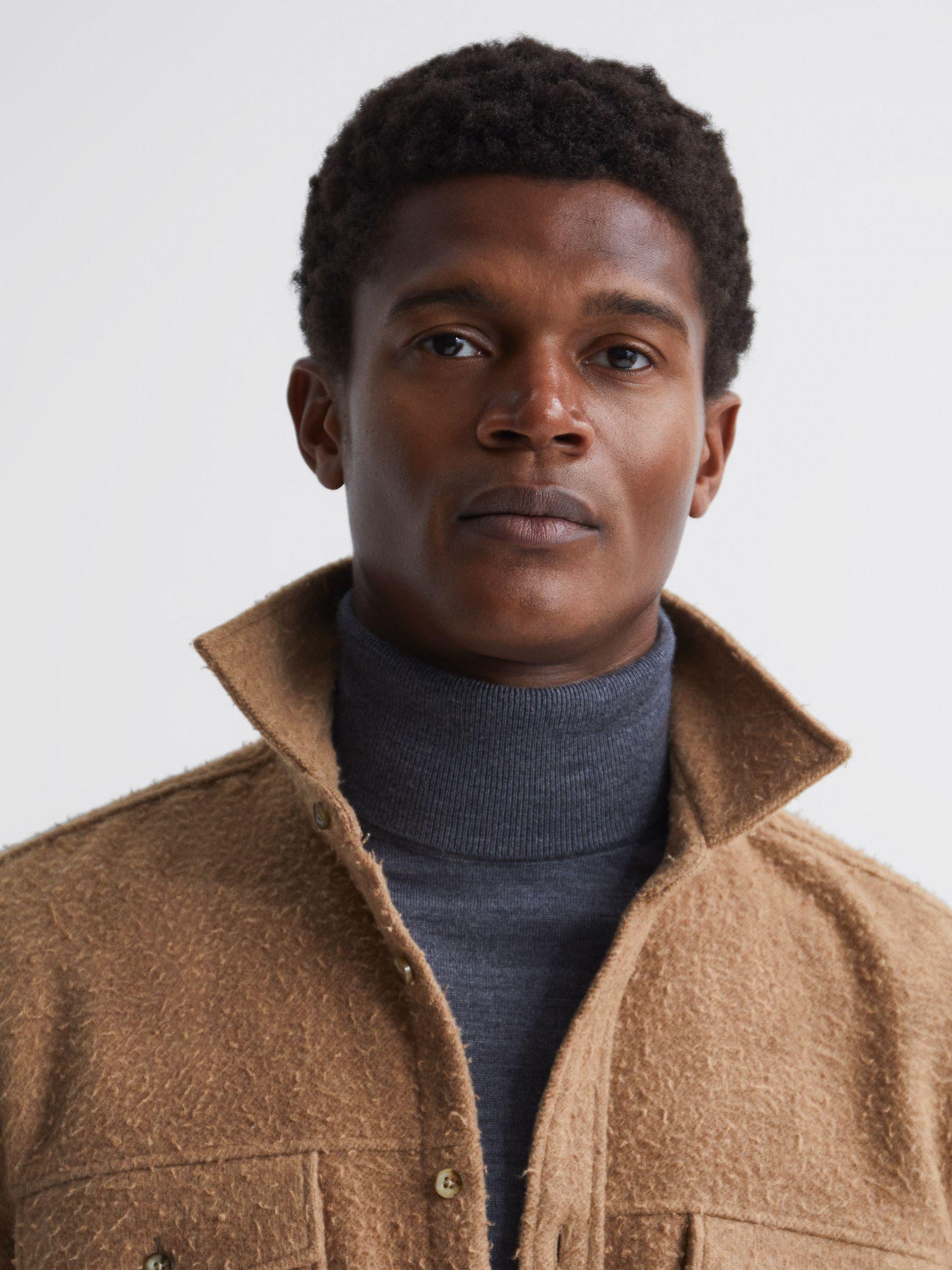 Casentino Twin Pocket Overshirt in Camel Product Image