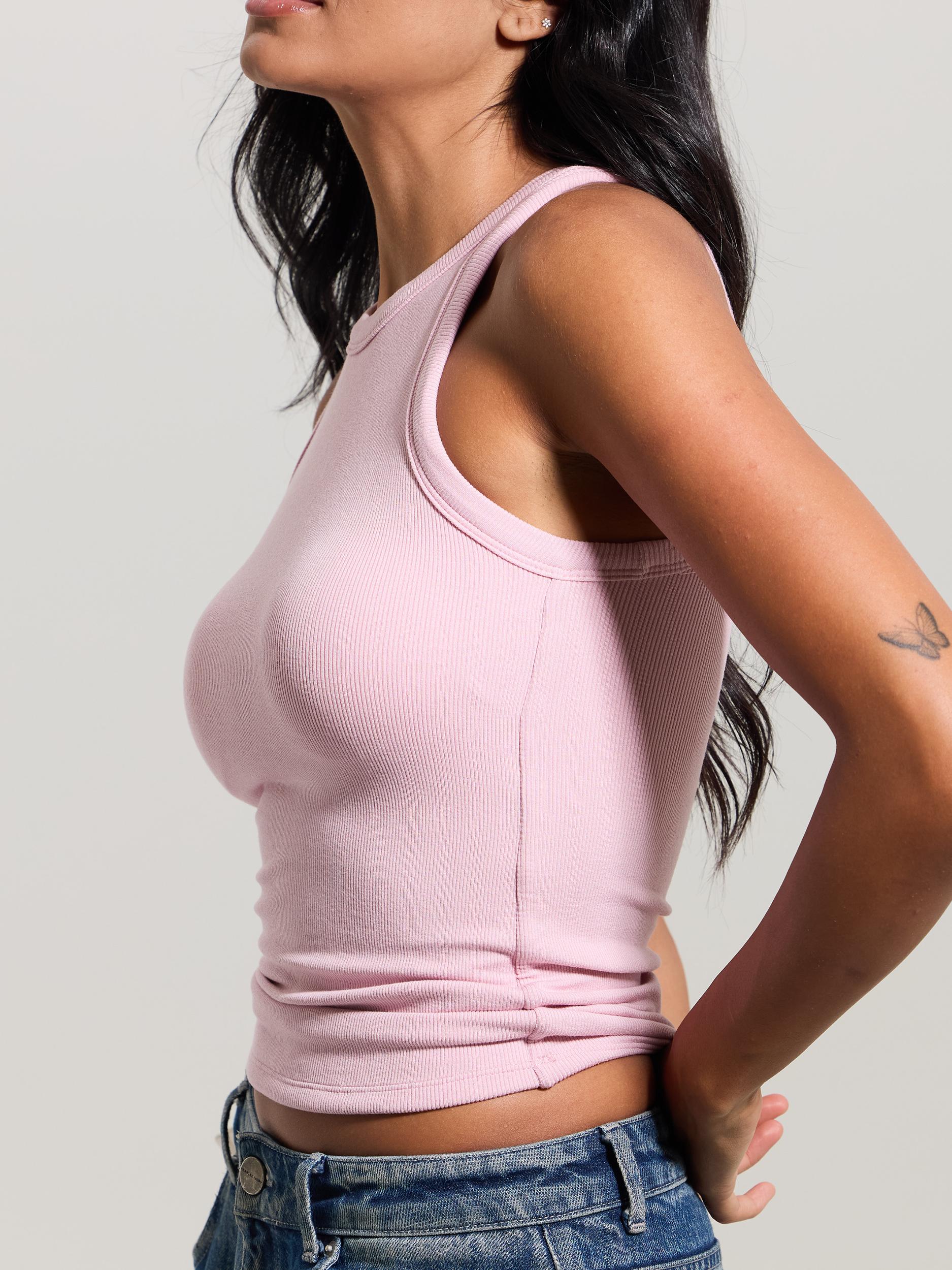 Chunky Binding Ribbed High Neck Brami (Full Length) Product Image