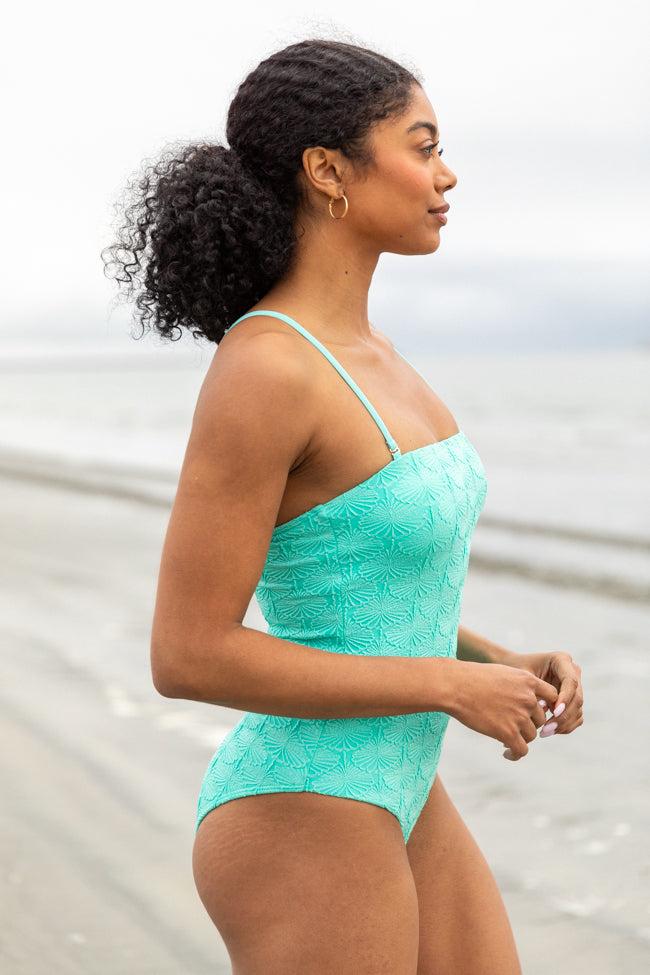 Coral Reef Mint Textured One Piece Swimsuit FINAL SALE Product Image