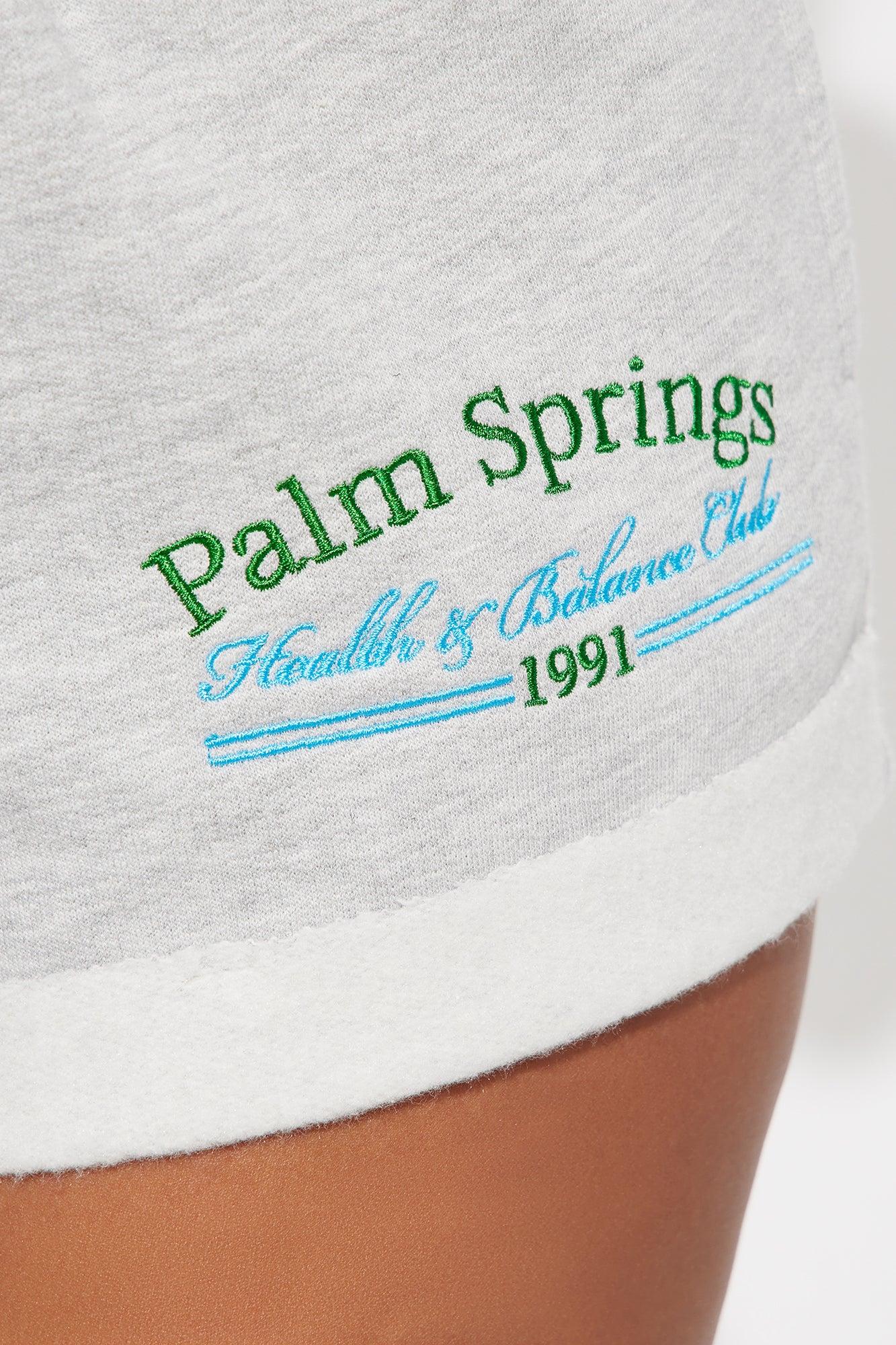 Palm Springs Health Club Shorts - Heather Grey Product Image
