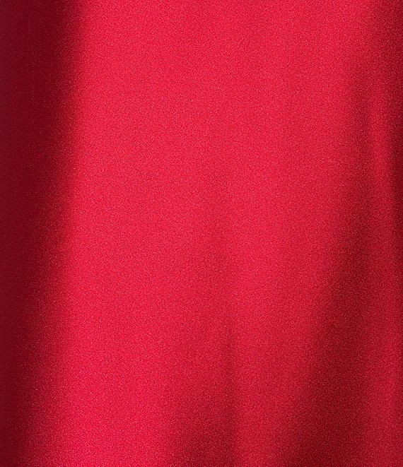 Allison & Kelly Satin Bow Straps Square Neck Dress Product Image