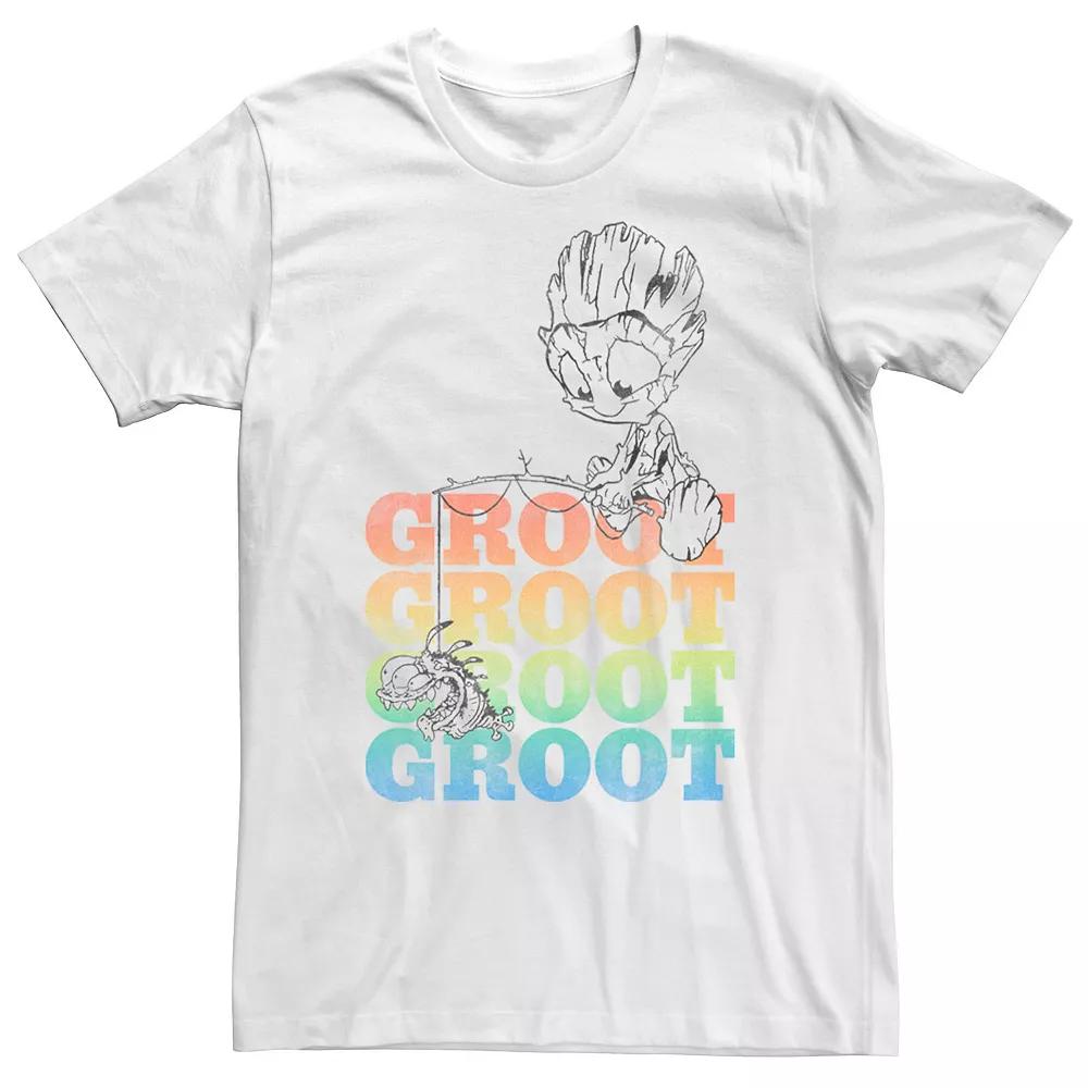 Men's Marvel Guardians Of The Galaxy Groot Fishing Name Stack Tee,  Product Image
