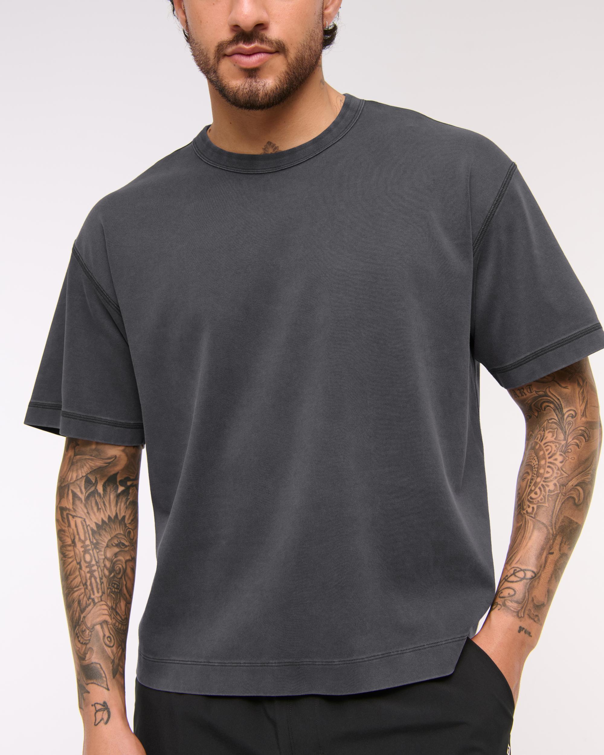 YPB Active Cropped Heavyweight Cotton Tee Product Image
