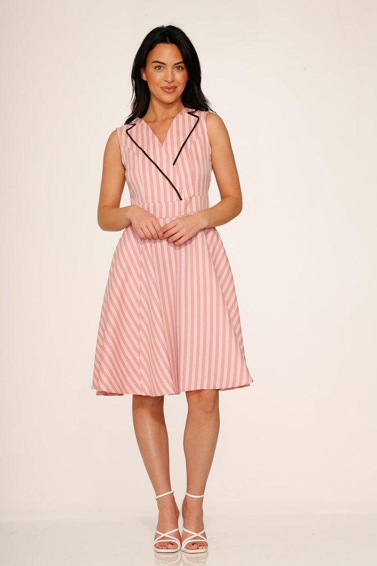 Pink Stripe Swing Dress Product Image