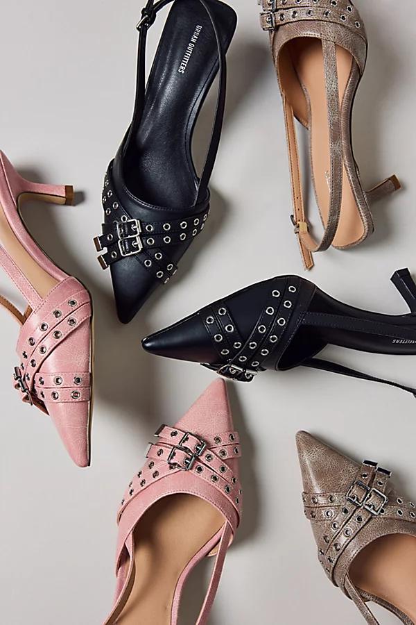 Urban Outfitters UO Wren Buckle Slingback Kitten Heel Womens at Urban Outfitters Product Image