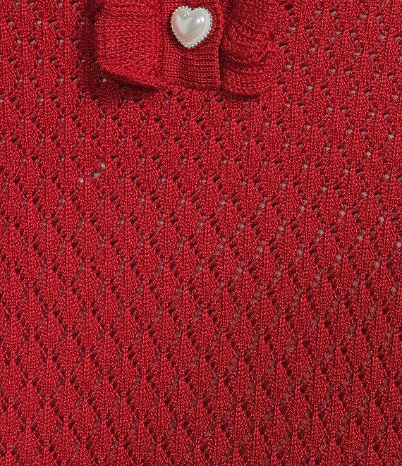 I.N. San Francisco Ruffle Collared Short Sleeve Sweater Top Product Image