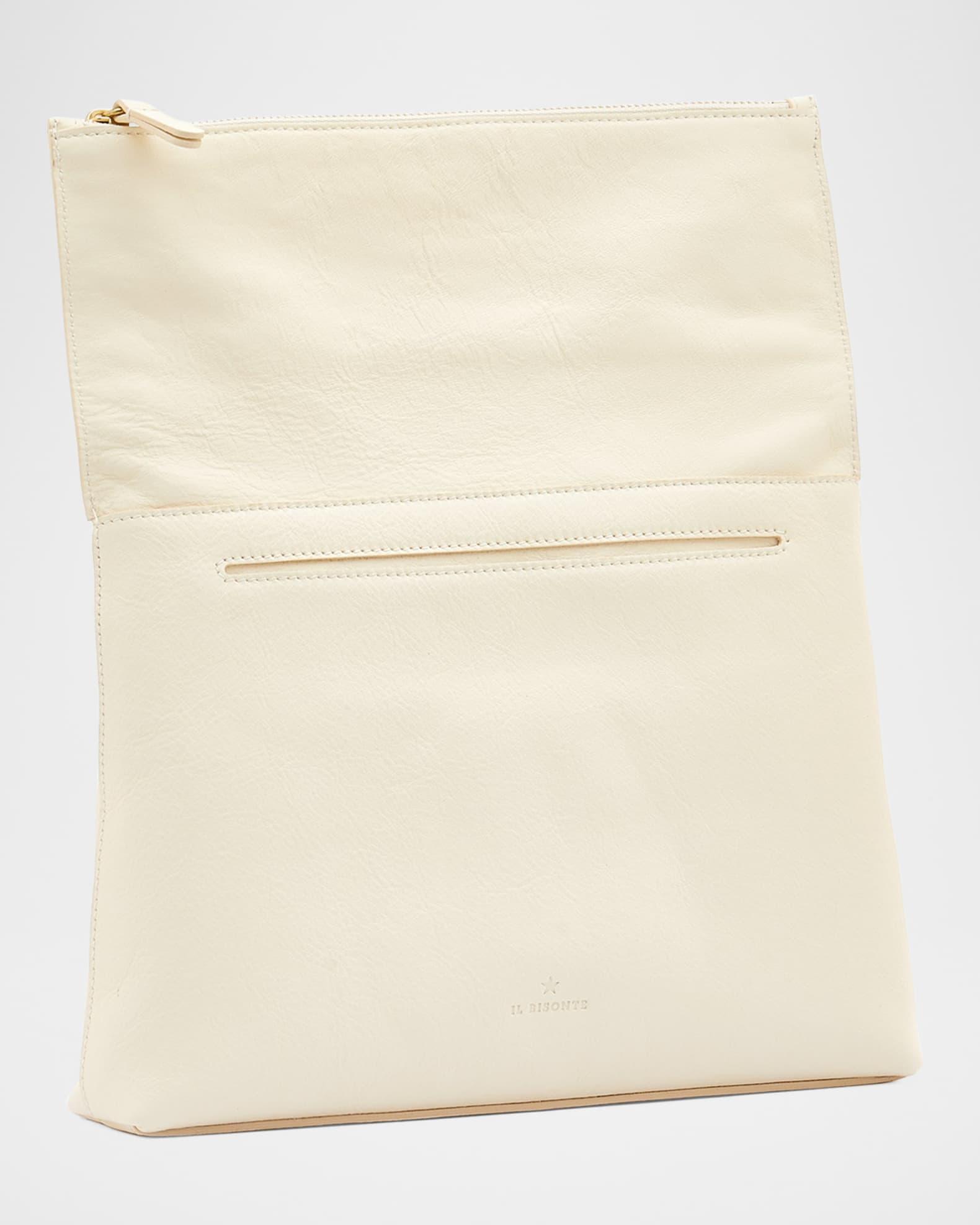 Anna Fold-Over Flap Leather Crossbody Bag Product Image