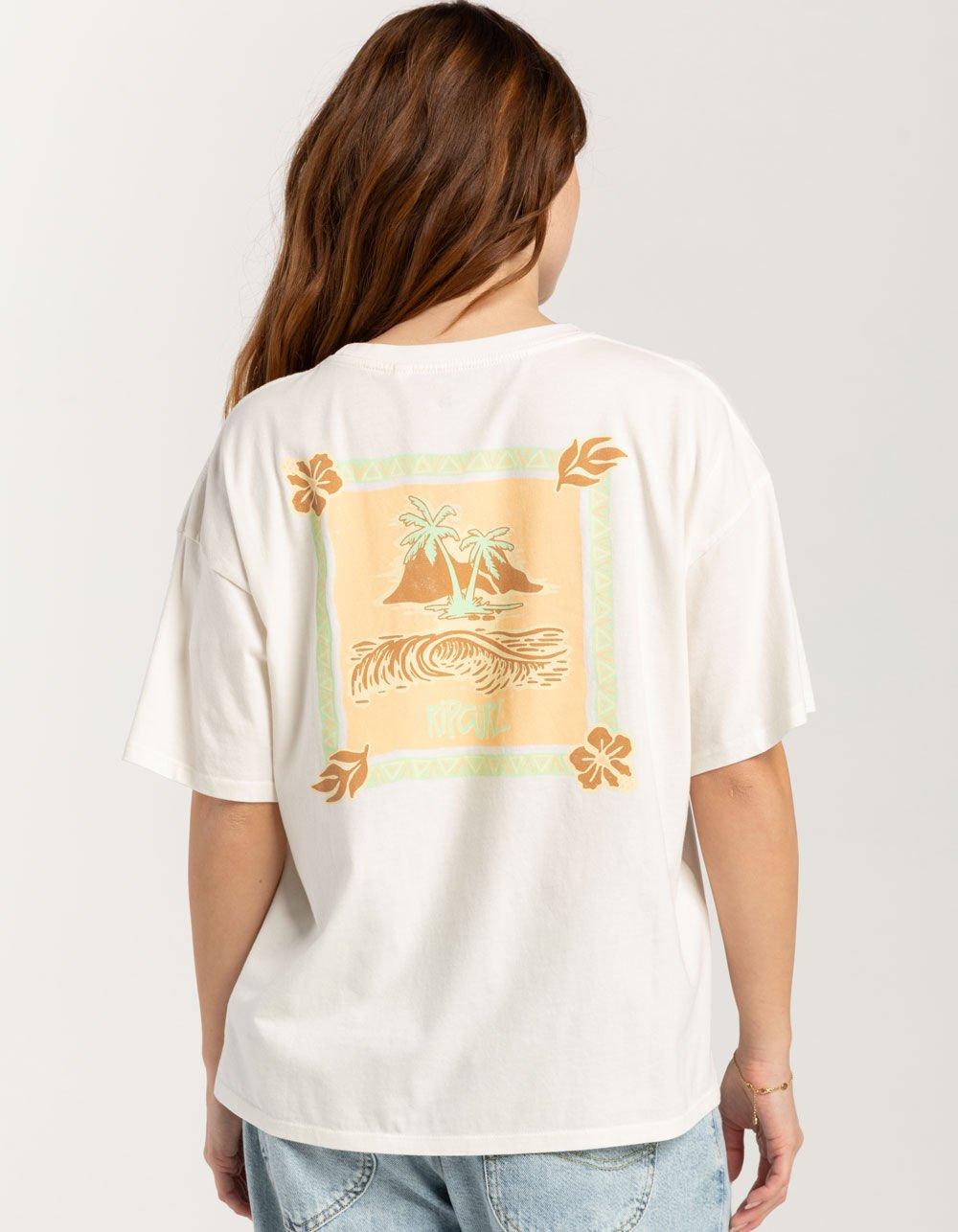 RIP CURL Island Heritage Womens Boyfriend Tee - BONE Product Image