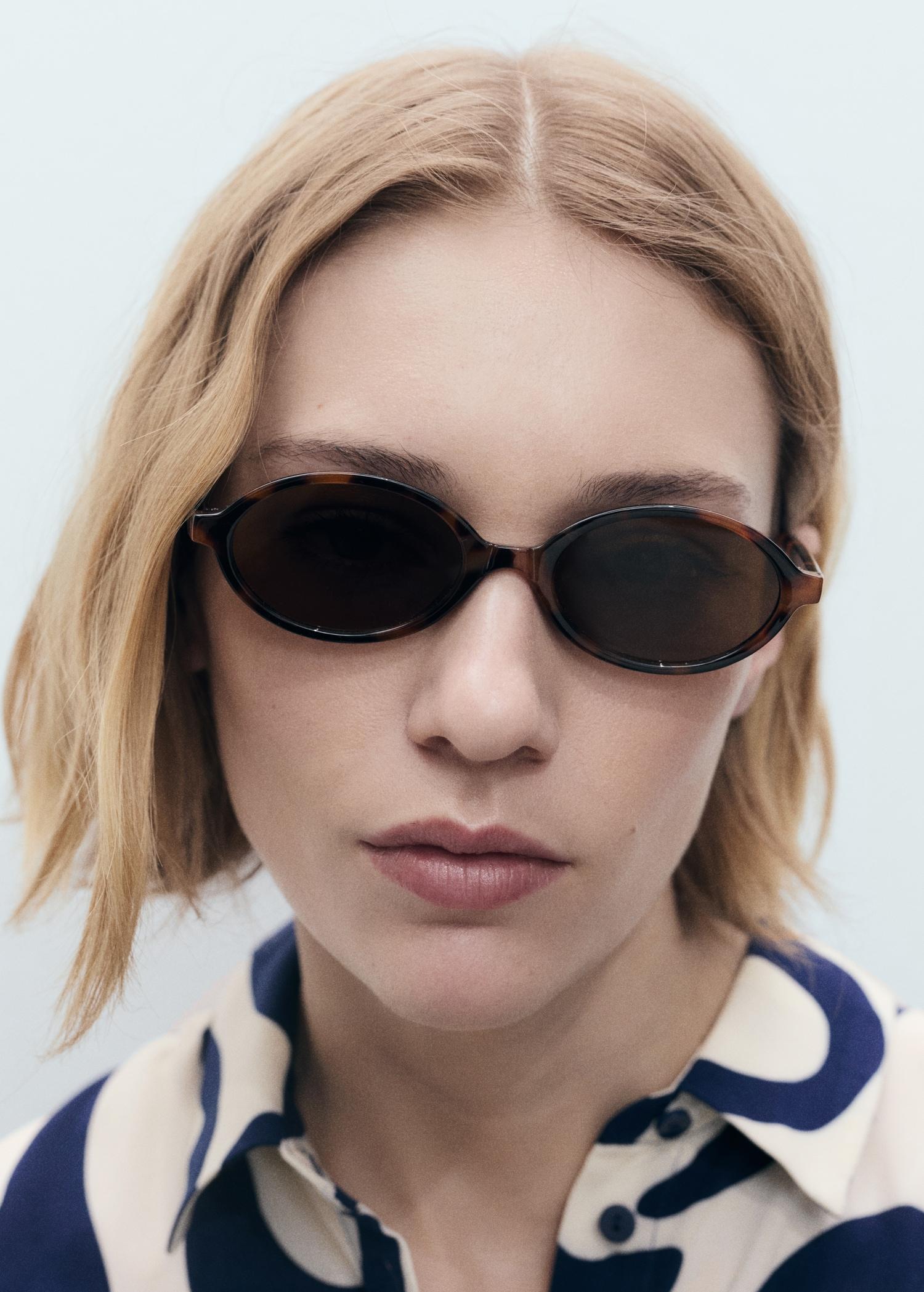 Printed shirt dress with belt - Women | MANGO USA Product Image