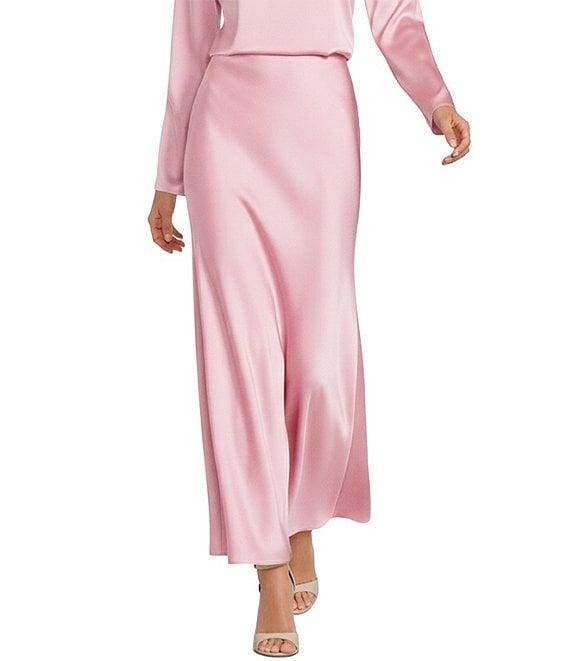 Antonio Melani Bella A-Line Coordinating Satin Maxi Skirt Product Image