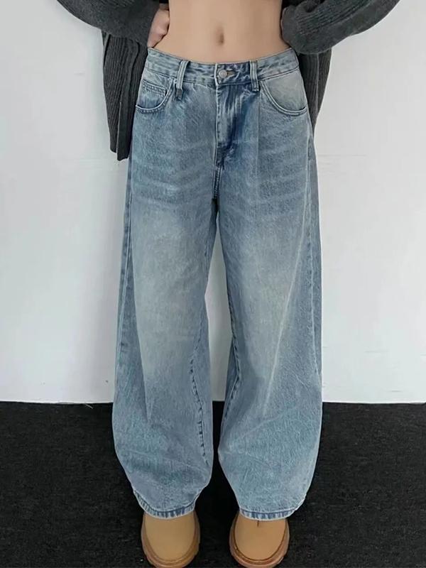 Straight And Loose, Slimming And Wide-Legged Boyfriend Jeans Product Image
