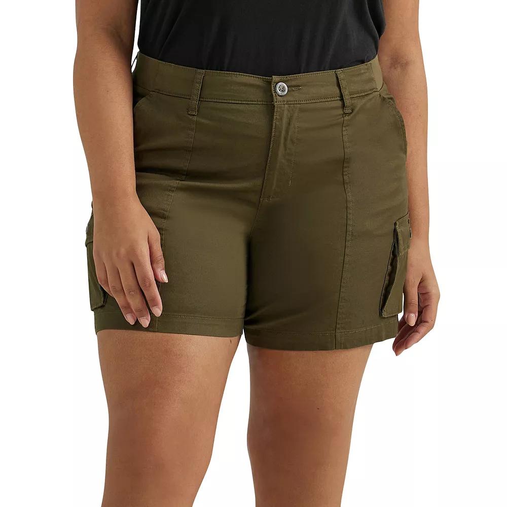 Plus Size Lee® Flex To Go Cargo Shorts, Women's, Size: 20 W, Olive Black Product Image