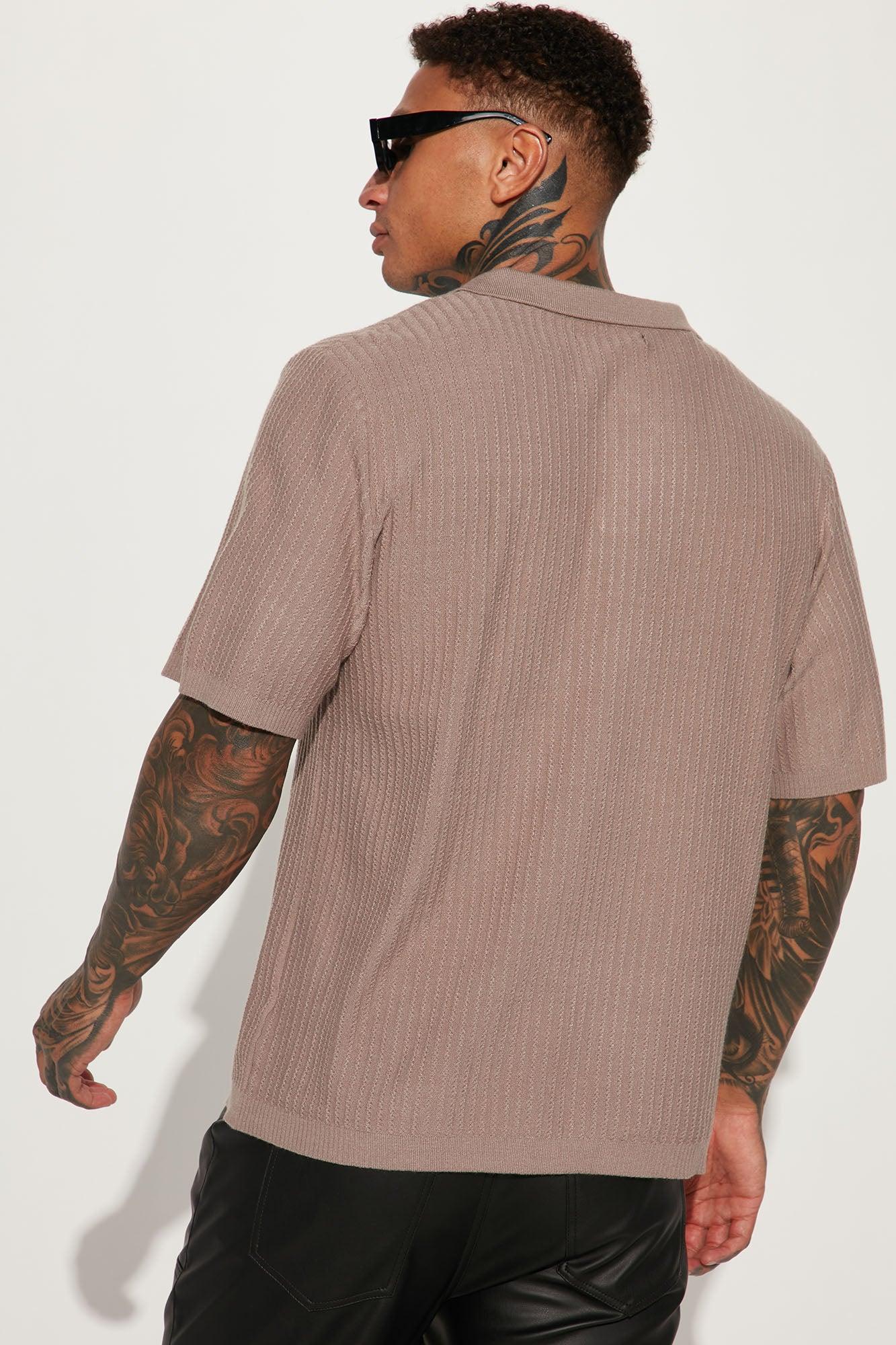 Coastal Knit Short Sleeve Shirt - Sand Product Image
