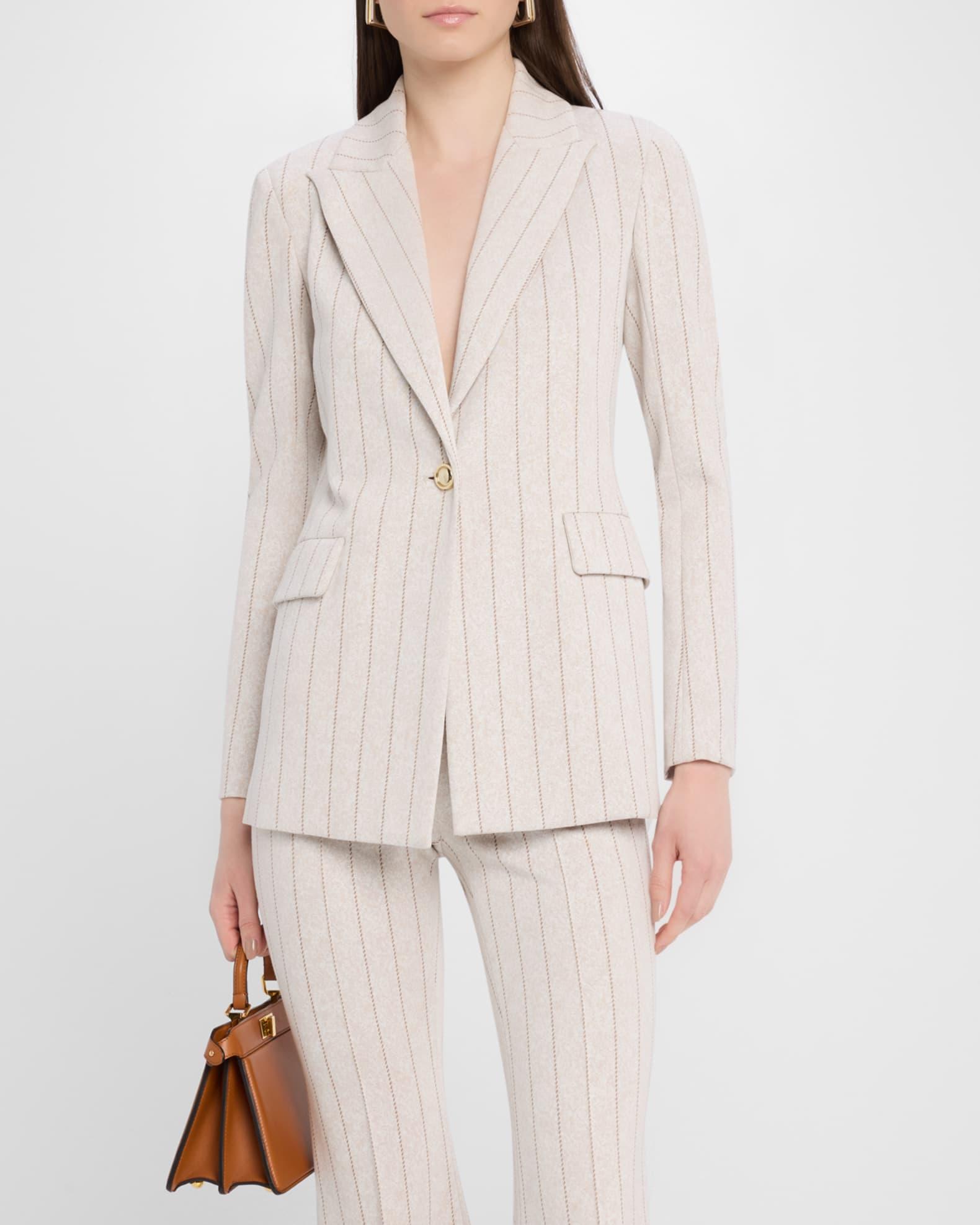 Pinstripe Single-Breasted Jacket Product Image
